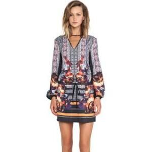 Clover Canyon Irish Box Blouson Dress Womens Medium Multicolor